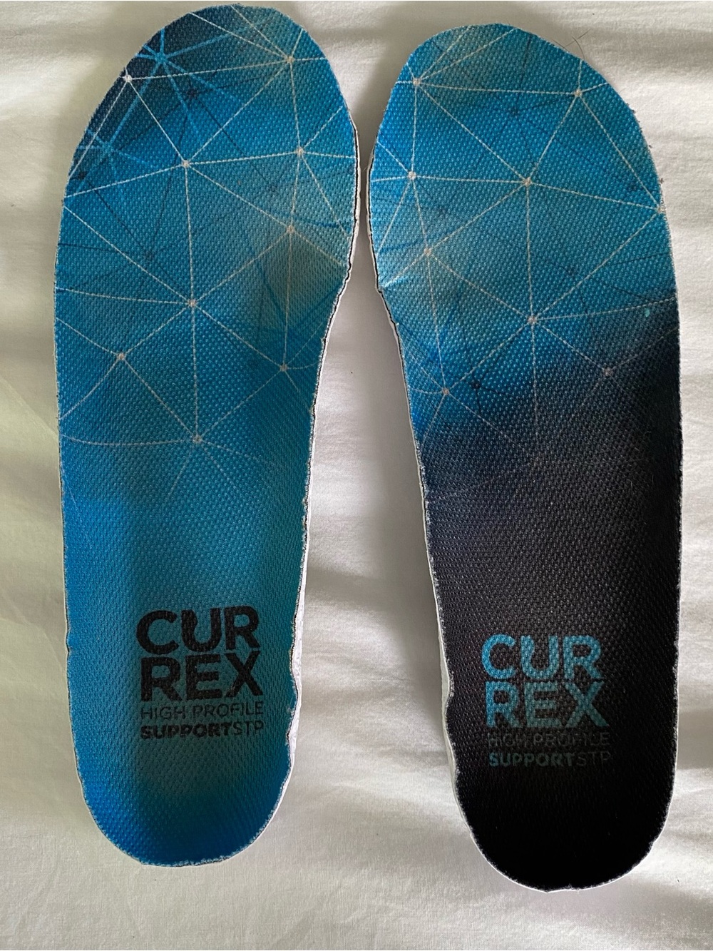 Currex RunPro High Profile Unisex Size L Insoles Orthotic Arch Support Blue